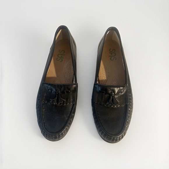 SAS Shoes - SAS Tripod Women's Black Leather Loafers Size‎ 10 Black